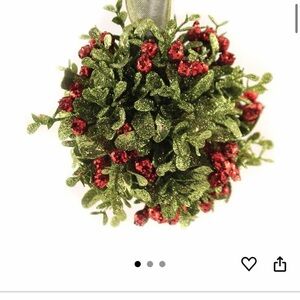 NWT Festive Green and Red Mistletoe